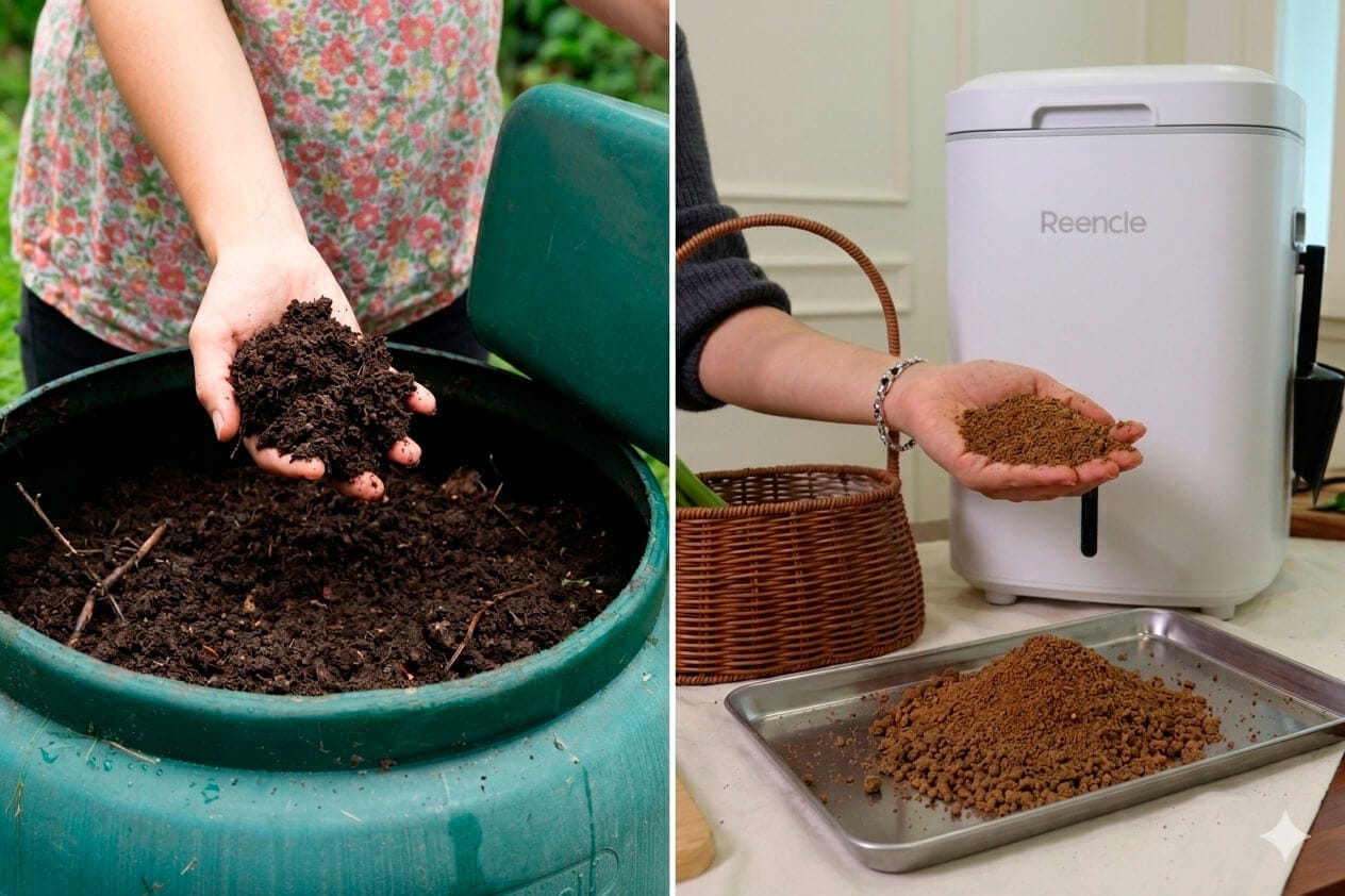 Compostador eléctrico vs tradicional: ¿cuál composta de verdad? - Reencle